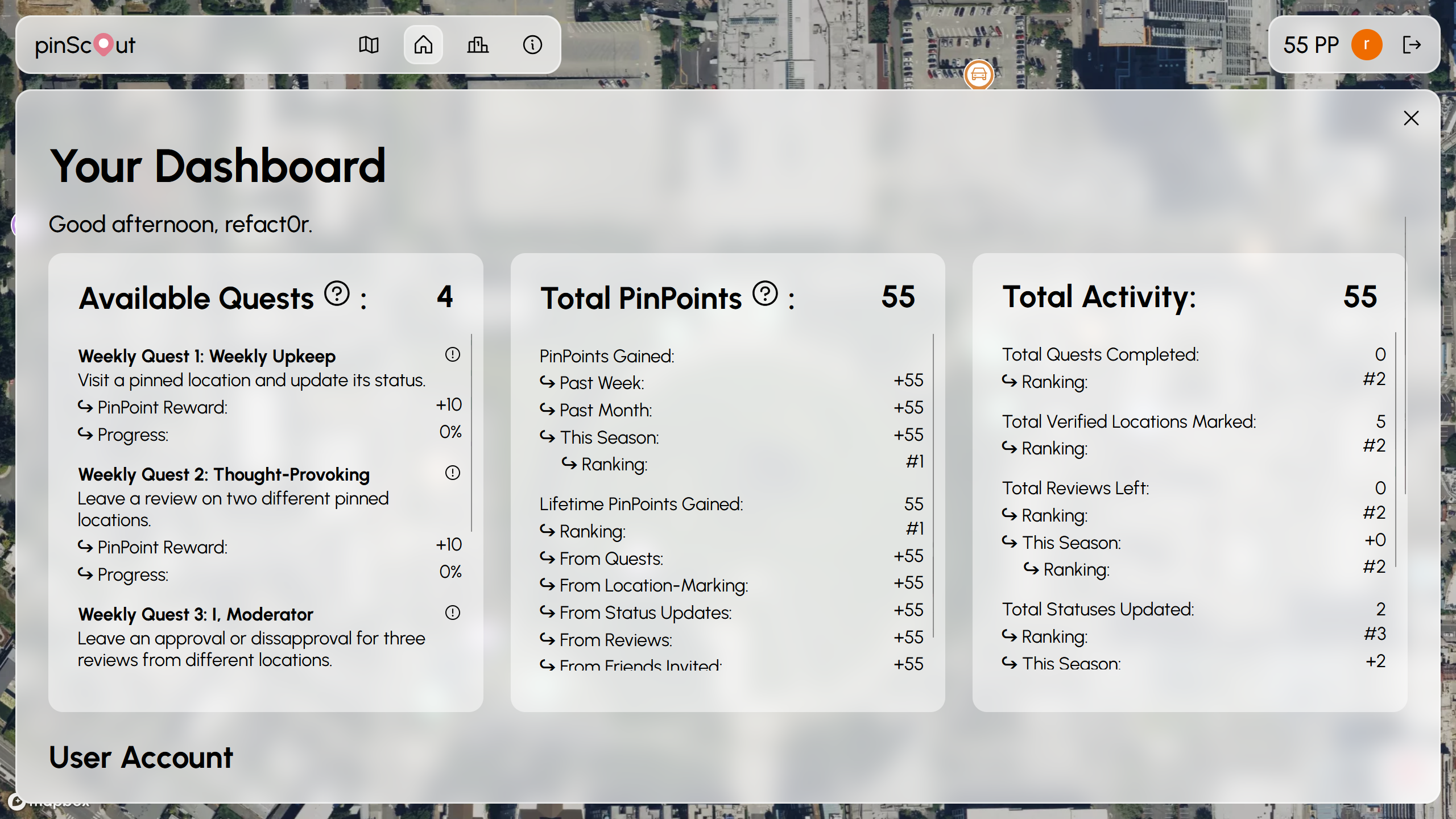 a crowdsourced, gamified urban exploration map